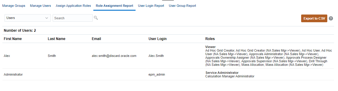 Generated Role Assignment Report